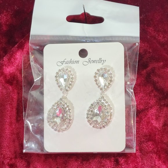 OLE Emerald white earrings new - Picture 4 of 4